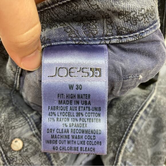 Joe's Jeans | Brocade Faded Azul The High Water Skinny Jeans Womens 30 - Picture 3 of 8